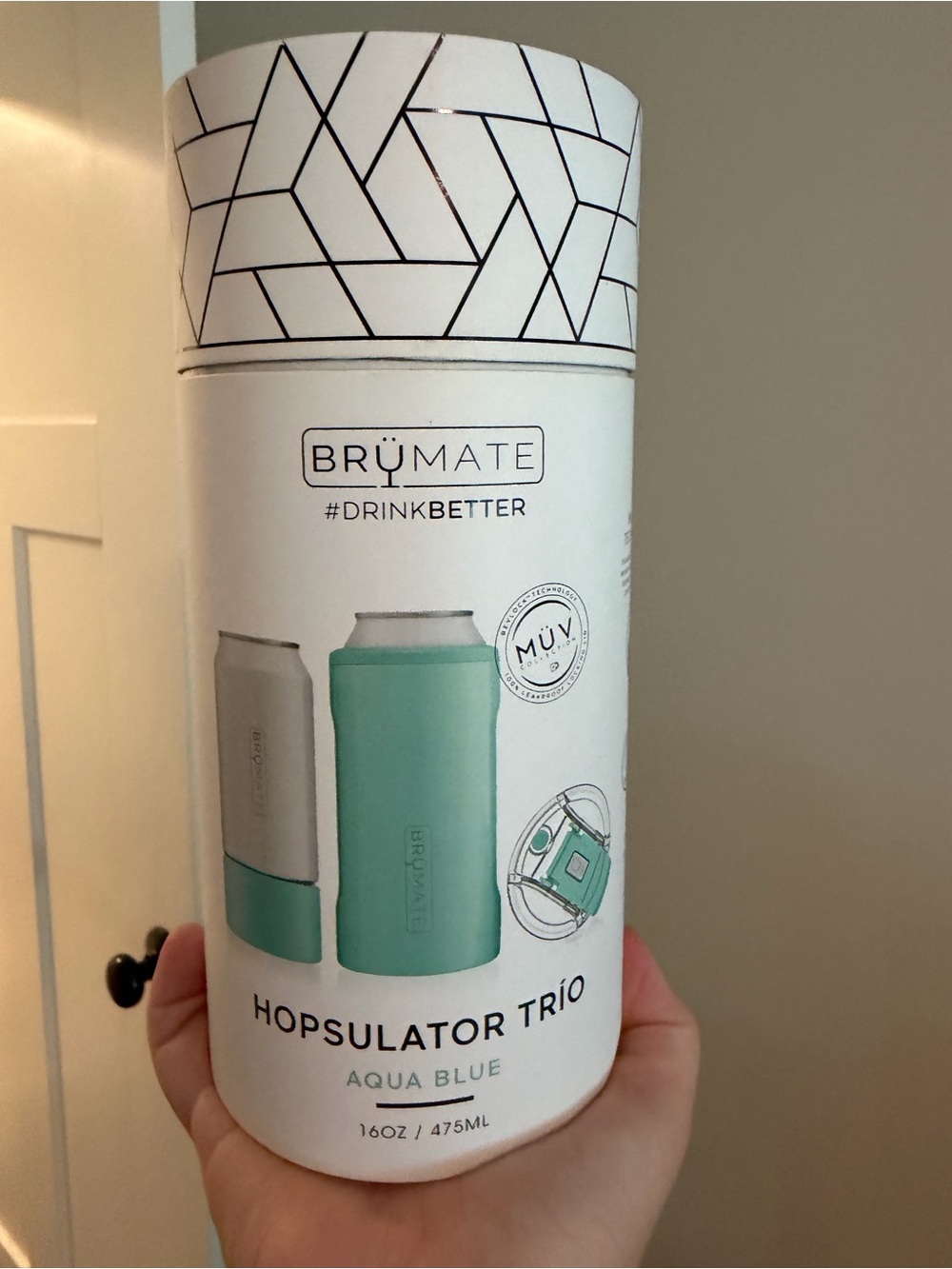 BrüMate Hopsulator Trío Can Cooler – Aqua Blue. Never used!